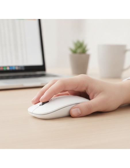 ▷ RATON SUBBLIM INALAMBRICO BLANCO BUSINESS PLUS SILENCIOSO | Taine - Imagen 2