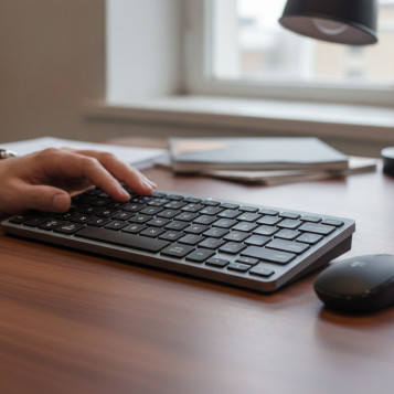 ▷ TECLADO+RATON SUBBLIM MULTIDISPOSITIVO COMPACTO GRIS/NEGRO | Taine - Imagen 2