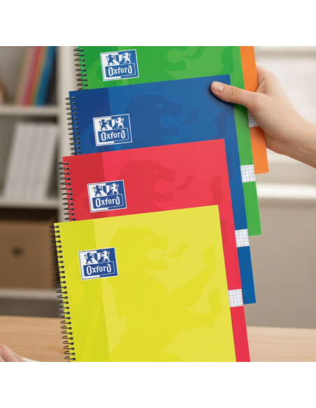 ▷ PACK 4+1 CUADERNO OXFORD FOLIO 80H 90GR 4MM T/E VIVOS | Taine - Imagen 2
