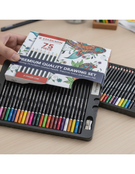▷ LAPICES STARKSON 75 UDS SDRAWING COLORES+MATERIAL | Taine - Imagen 2