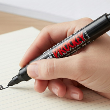 ▷ MARCADOR UNIBALL PM-122 TINTA BASE AL AGUA UNI PROCKEY NEGRO | Taine - Imagen 2