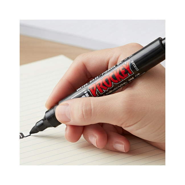 ▷ MARCADOR UNIBALL PM-122 TINTA BASE AL AGUA UNI PROCKEY NEGRO | Taine - Imagen 2