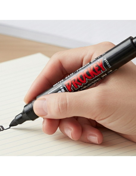 ▷ MARCADOR UNIBALL PM-122 TINTA BASE AL AGUA UNI PROCKEY NEGRO | Taine - Imagen 2