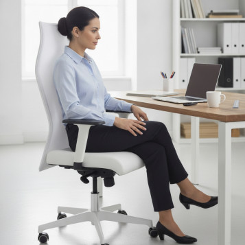 ▷ SILLÓN PIQUERAS SAHÚCO BLANCO SIMILPIEL BLANCO | Taine - Imagen 2