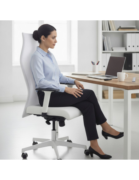 ▷ SILLÓN PIQUERAS SAHÚCO BLANCO SIMILPIEL BLANCO | Taine - Imagen 2