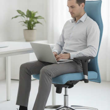 ▷ SILLÓN PIQUERAS ALBACETE BALI AZUL CIELO | Taine - Imagen 2