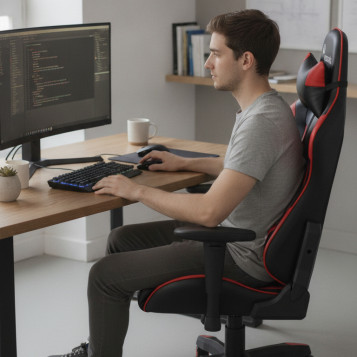 ▷ SILLA ROCADA GAMING PROFESSIONAL ROJO RD914 | Taine - Imagen 2
