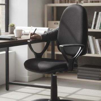 ▷ SILLA PIQUERAS AYNA BALI NEGRO CON BRAZOS P | Taine - Imagen 2