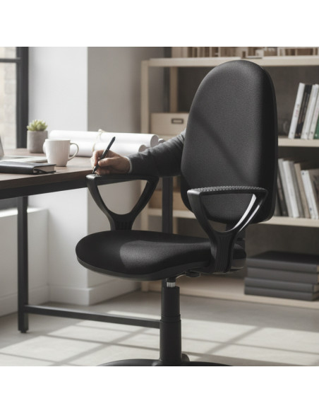 ▷ SILLA PIQUERAS AYNA BALI NEGRO CON BRAZOS P | Taine - Imagen 2