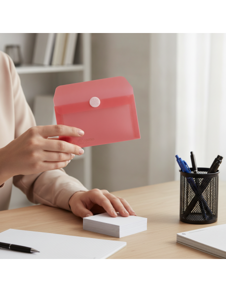 ▷ SOBRE OFFICE BOX ROJO V-LOCK TARJETA CLASSIC | Taine - Imagen 2