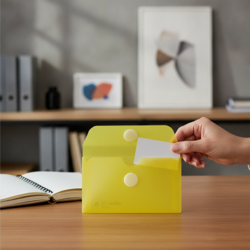 ▷ SOBRE OFFICE BOX AMARILLO V-LOCK TARJETA CLASSIC | Taine - Imagen 2