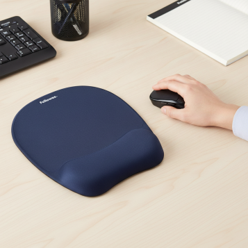 ▷ ALFOMBRILLA FELLOWES CON REPOSAMUÑECAS MEMORY FOAM AZUL | Taine - Imagen 2