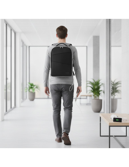 ▷ MOCHILA ANTIRROBO SECURE V2 CON AIR PADDING GRIS | Taine - Imagen 2