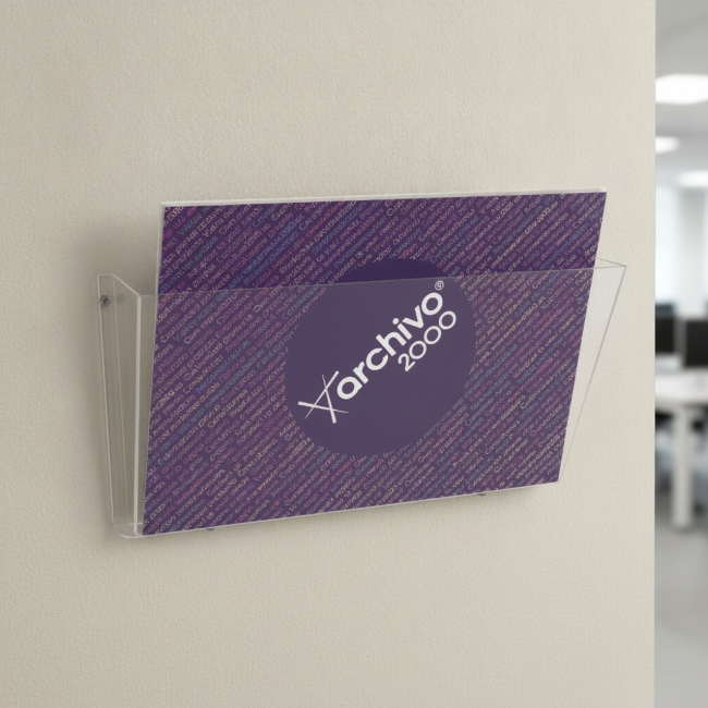 ▷ PORTAFOLLETOS ARCHIVO 2000 MURAL 1 COMPARTIMENTO DIN A4 HORIZONTAL 80X365X180 MM | Taine - Imagen 2