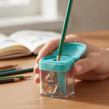 ▷ SACAPUNTAS FABER CASTELL CON DEPOSITO PEQUEÑO SURTIDOS | Taine - Imagen 2