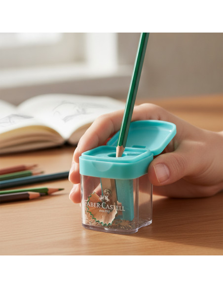 ▷ SACAPUNTAS FABER CASTELL CON DEPOSITO PEQUEÑO SURTIDOS | Taine - Imagen 2