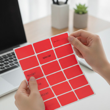 ▷ ETIQUETAS APLI FLUOR A4 ROJO 64X33,9 CANTOS ROMOS 20H 480U | Taine - Imagen 2