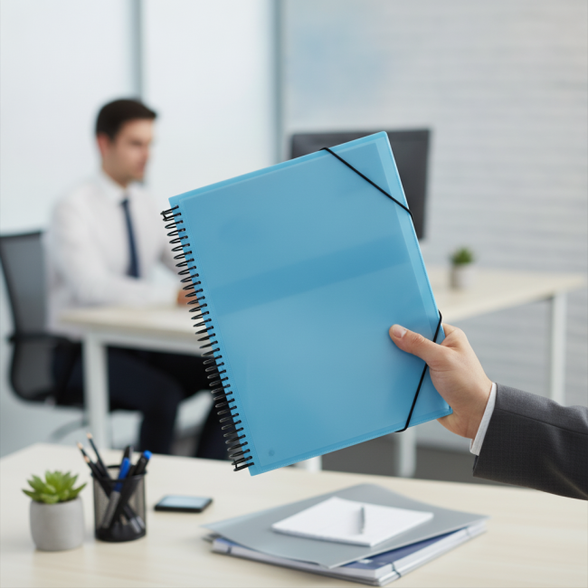 ▷ CARPETA PARDO AZUL FOLIO 80 FUNDAS ESPIRAL STUDIO STYLE | Taine - Imagen 2