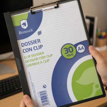 ▷ DOSSIER POESSA NEGRO C/CLIP PP A4 310X225 | Taine - Imagen 2