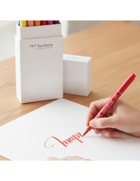 ▷ ROTULADORES TOMBOW 12 UDS DUAL BRUSH ESTUCHE 2 PUNTA PINCEL COL.PRIMARIOS | Taine - Imagen 2