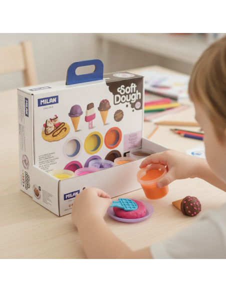 ▷ MALETIN MILAN 6 BOTES 59GPASTA BLANDA SOFT DOUGH HERRAMIENTAS HELADOS GOFRES M | Taine - Imagen 2
