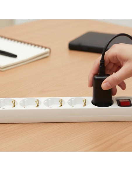▷ BASE MULTIPLE CEGASA 5 TOMAS + 2 USB 1,4 M CABLE | Taine - Imagen 2