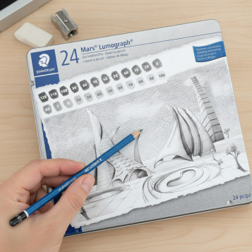 ▷ LAPICES STAEDTLER 24 UDS LUMOGRAF VARIAS DUREZAS | Taine - Imagen 2