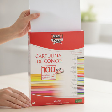 ▷ CARTULINAS BLANCO FIXO PACK 100 H 180GR A4 | Taine - Imagen 2