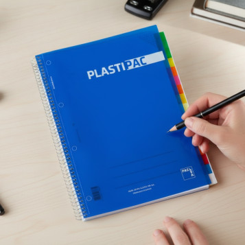 ▷ CUADERNO PACSA A5 MICROPE 100HJ 90G CUADRO 5MM GRECA T/POLIPROPILENO SURTIDOS | Taine - Imagen 2
