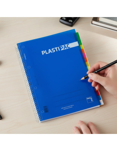 ▷ CUADERNO PACSA A5 MICROPE 100HJ 90G CUADRO 5MM GRECA T/POLIPROPILENO SURTIDOS | Taine - Imagen 2