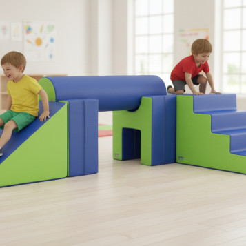 ▷ SET SOFTEE FIGURAS DE 60 CM Nº5 (ESCALERA, 2 ASIENTOS, CILINDRO Y RAMPA) | Taine - Imagen 2