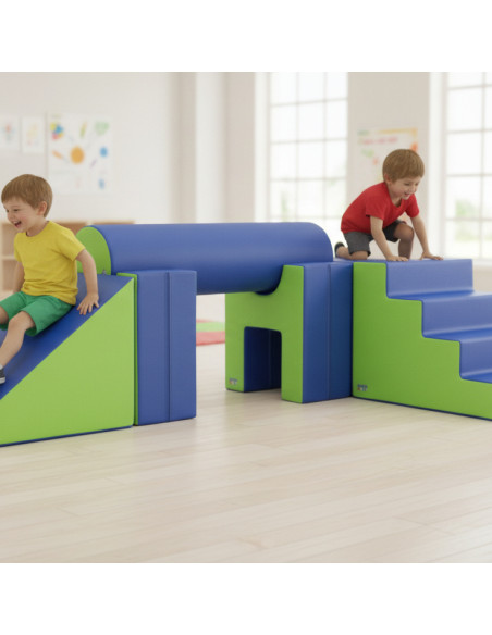 ▷ SET SOFTEE FIGURAS DE 60 CM Nº5 (ESCALERA, 2 ASIENTOS, CILINDRO Y RAMPA) | Taine - Imagen 2