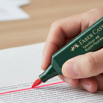 ▷ ROTULADOR FABER CASTELL ROJO TEXTLINER FLUOR 48 | Taine - Imagen 2