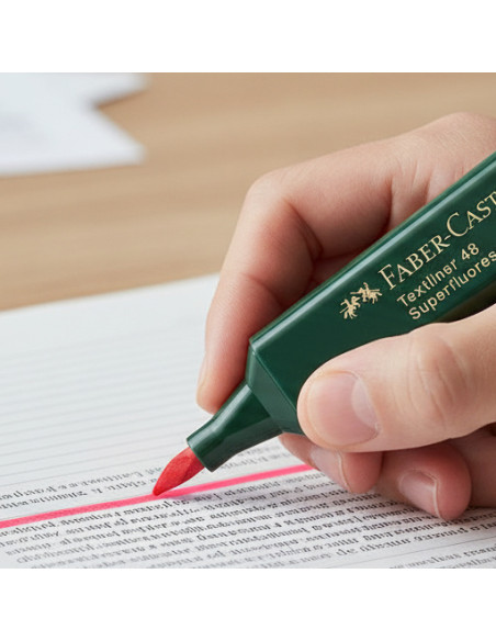 ▷ ROTULADOR FABER CASTELL ROJO TEXTLINER FLUOR 48 | Taine - Imagen 2