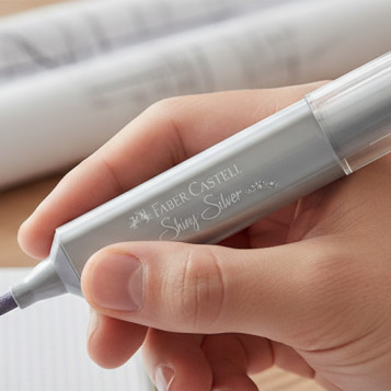 ▷ ROTULADOR FABER CASTELL PLATA METALICO TEXTLINER | Taine - Imagen 2