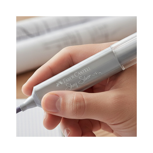 ▷ ROTULADOR FABER CASTELL PLATA METALICO TEXTLINER | Taine - Imagen 2