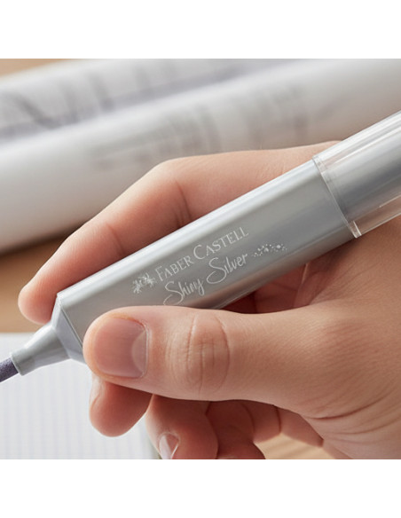 ▷ ROTULADOR FABER CASTELL PLATA METALICO TEXTLINER | Taine - Imagen 2