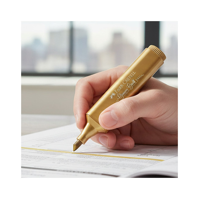 ▷ ROTULADOR FABER CASTELL ORO METALICO TEXTLINER 46 | Taine - Imagen 2