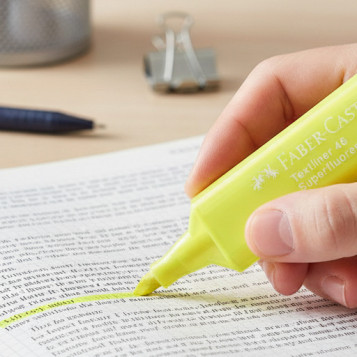 ▷ ROTULADOR FABER CASTELL AMARILLO TEXTLINER FLUOR 46 | Taine - Imagen 2