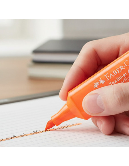 ▷ ROTULADOR FABER CASTELL NARANJA FLUOR TEXTLINER 46 | Taine - Imagen 2