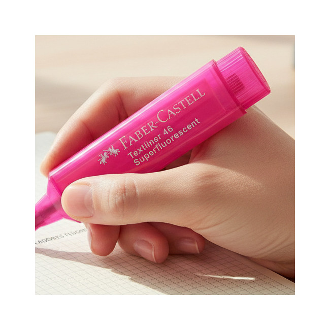 ▷ ROTULADOR FABER CASTELL ROSA FLUOR TEXTLINER 46 | Taine - Imagen 2
