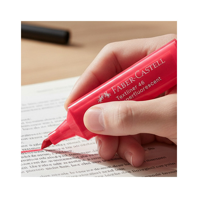 ▷ ROTULADOR FABER CASTELL ROJO TEXTLINER FLUOR | Taine - Imagen 2