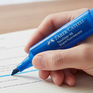 ▷ ROTULADOR FABER CASTELL AZUL FLUOR TEXTLINER 46 | Taine - Imagen 2