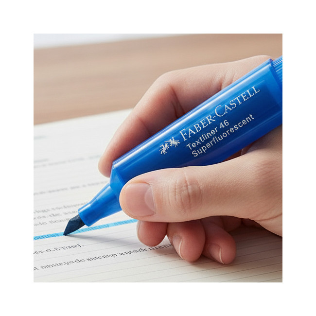▷ ROTULADOR FABER CASTELL AZUL FLUOR TEXTLINER 46 | Taine - Imagen 2