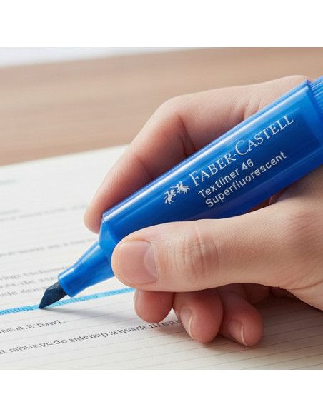 ▷ ROTULADOR FABER CASTELL AZUL FLUOR TEXTLINER 46 | Taine - Imagen 2