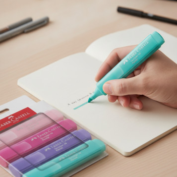 ▷ ROTULADORES FABER CASTELL 4 UDS TEXTLINER PASTEL FLUOR | Taine - Imagen 2