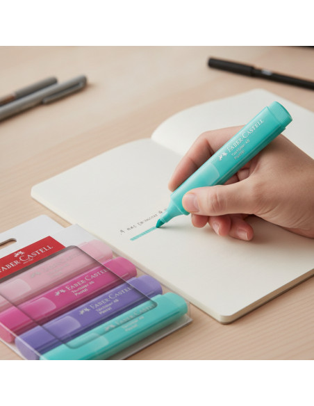 ▷ ROTULADORES FABER CASTELL 4 UDS TEXTLINER PASTEL FLUOR | Taine - Imagen 2