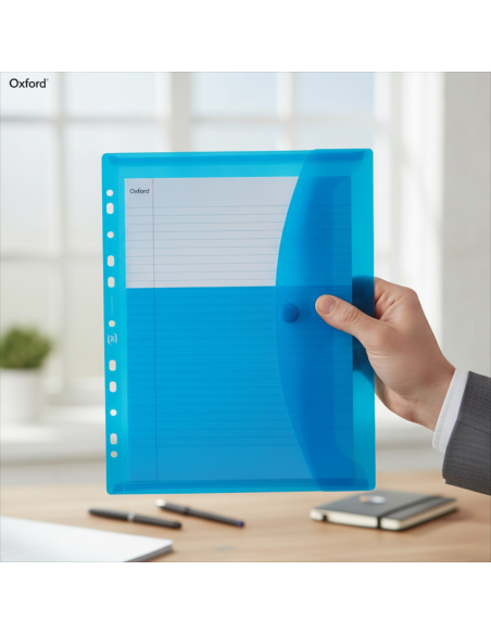 ▷ SOBRE OXFORD MULTITALADRO A4 Plástico Flexible Cierre velcro colores | Taine - Imagen 2