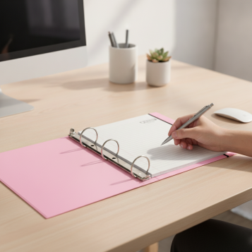 ▷ CARPETA ENRI TD ROSA 100H 80G 4x35 | Taine - Imagen 2