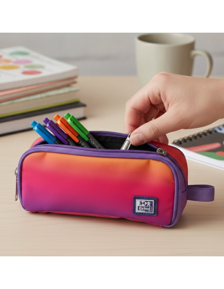 ▷ ESTUCHE OXFORD OUTLET TELA 3C CREMALLERAS RPET SURTID | Taine - Imagen 2